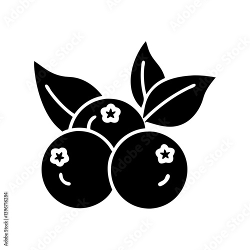 bilberry icon, bilberry silhouette vector illustration-simple silhouette illustration of bilberry, perfect for bilberry logos and icons