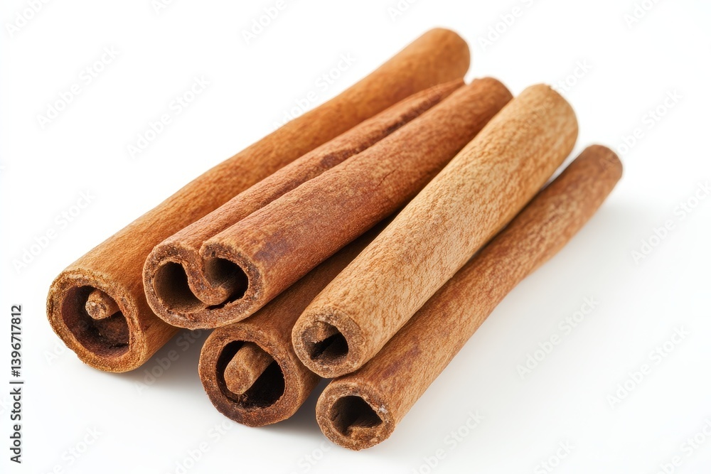 Several cinnamon sticks arranged in a close up shot composition Several cinnamon sticks arranged in a close up shot composition