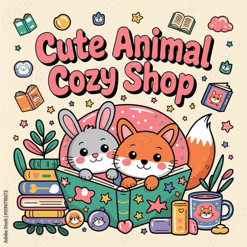 cute coloring book cover, cover, cute kids illustration, cartoon cover, cartoon illustration, kawaii coloring, easy and bold, kawaii cover, cozy, cozy cover, fuzzy, hygge, coloring pages, adult colori