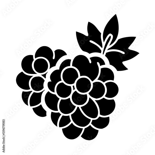 blackberries icon, blackberries silhouette vector illustration-simple silhouette illustration of blackberries, perfect for blackberries logos and icons