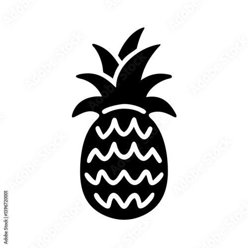 pineapple icon, pineapple silhouette vector illustration-simple silhouette illustration of pineapple, perfect for pineapple logos and icons