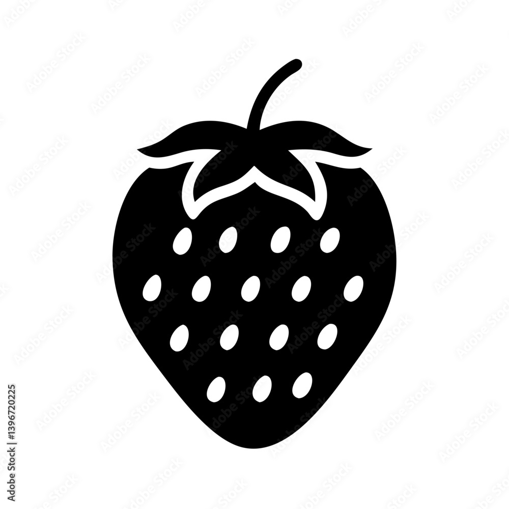 strawberry icon, strawberry silhouette vector illustration-simple silhouette illustration of strawberry, perfect for strawberry logos and icons strawberry icon, strawberry silhouette vector illustration-simple silhouette illustration of strawberry, perfect for strawberry logos and icons