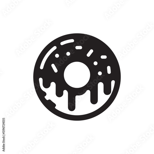 donut vector silhouette clip art logo design
