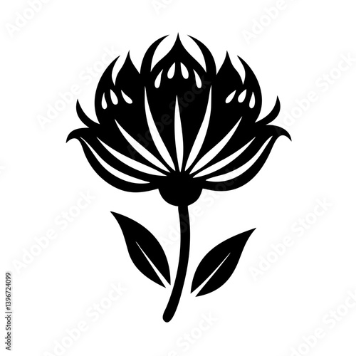 allium flower icon, allium flower silhouette vector illustration-simple silhouette illustration of allium flower, perfect for allium flower logos and icons