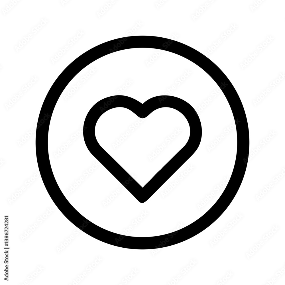 Heart Symbol Inside Circle Icon Design Heart Symbol Inside Circle Icon Design