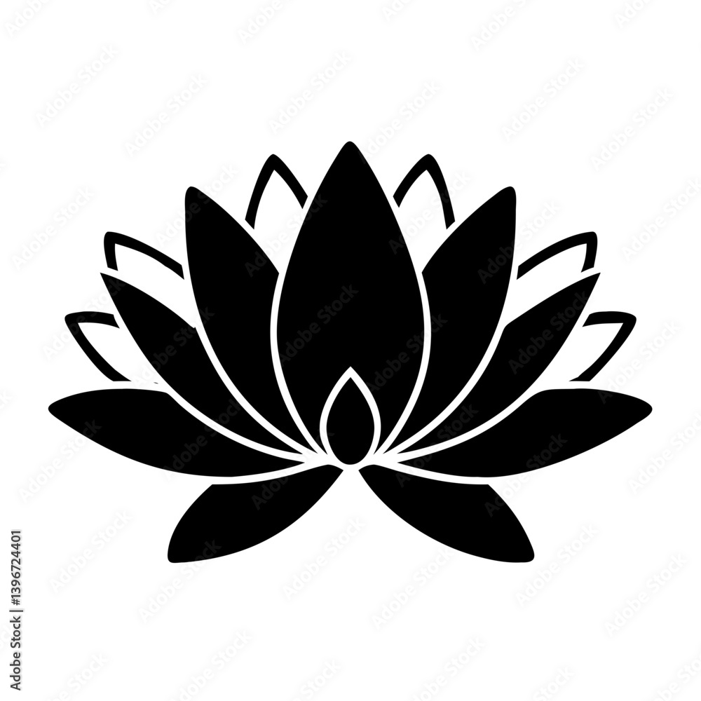 lotus flower icon, lotus flower silhouette vector illustration-simple silhouette illustration of lotus flower, perfect for lotus flower logos and icons lotus flower icon, lotus flower silhouette vector illustration-simple silhouette illustration of lotus flower, perfect for lotus flower logos and icons