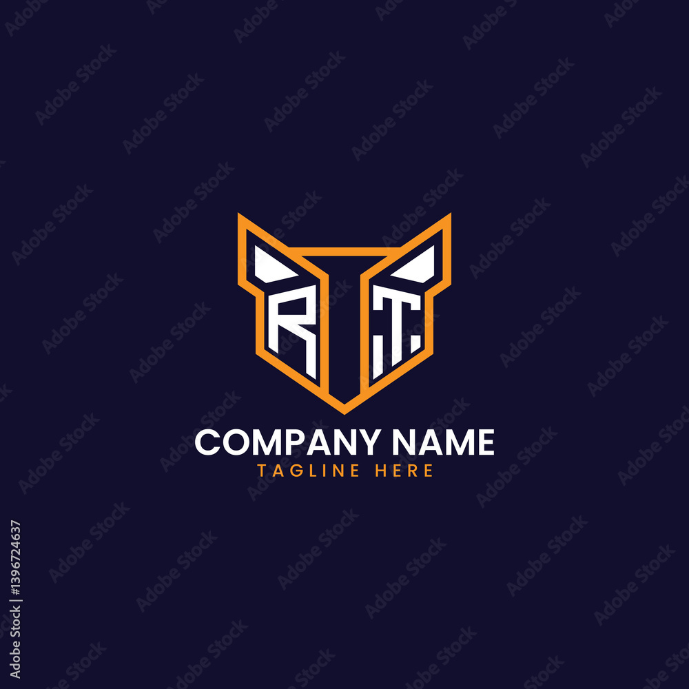 Fototapeta premium Tech-Inspired Geometric Logo Design