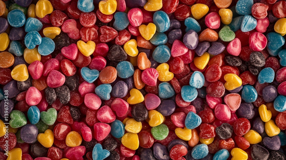 Colorful Heart Shaped Candies Background Texture Colorful Heart Shaped Candies Background Texture