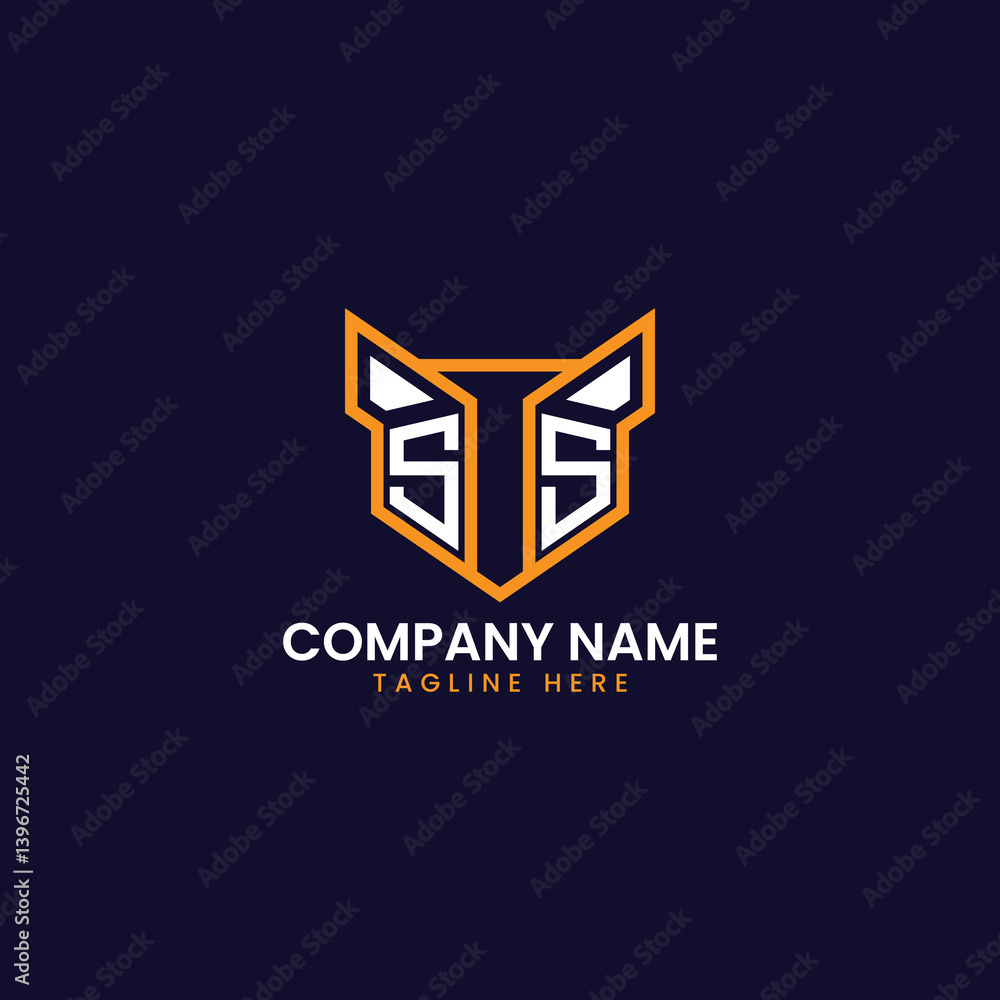 Fototapeta premium Tech-Inspired Geometric Logo Design