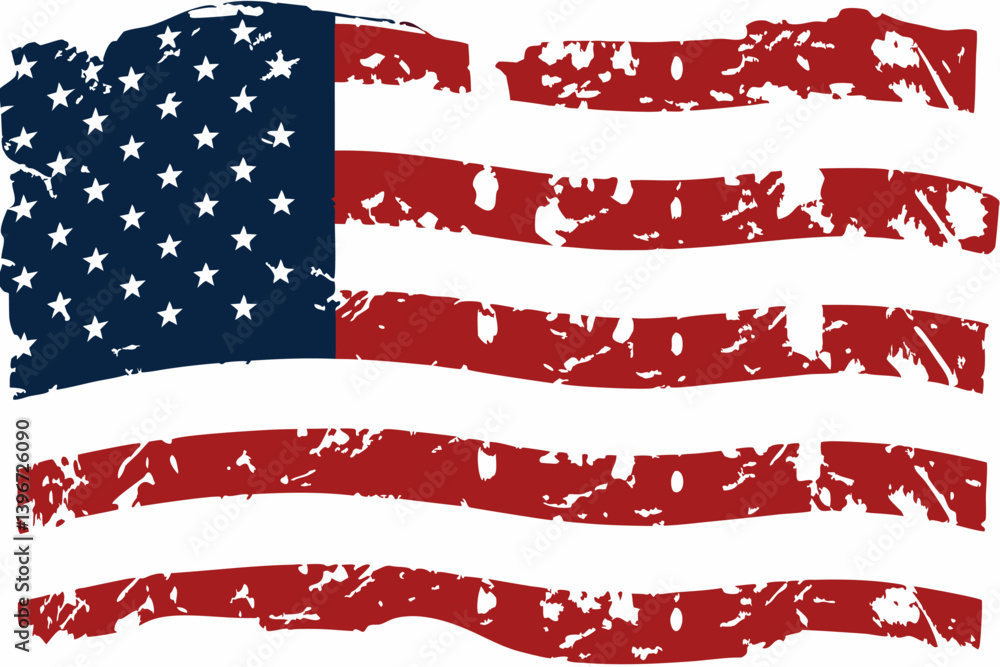 Grunge American Flag Clipart for Sublimation Printing and Patriotic T-Shirt Designs, Grunge USA Flag Vector for 4th of July and Veterans Day Grunge American Flag Clipart for Sublimation Printing and Patriotic T-Shirt Designs, Grunge USA Flag Vector for 4th of July and Veterans Day