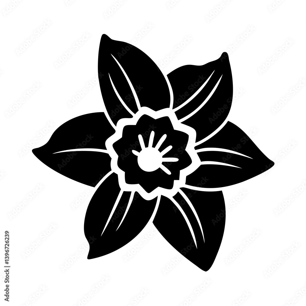 daffodil flower icon, daffodil flower silhouette vector illustration-simple silhouette illustration of daffodil flower, perfect for daffodil flower logos and icons daffodil flower icon, daffodil flower silhouette vector illustration-simple silhouette illustration of daffodil flower, perfect for daffodil flower logos and icons