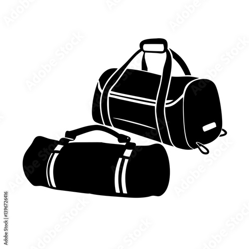 duffel bags icon, duffel bags silhouette vector illustration-simple silhouette illustration of duffel bags, perfect for duffel bags logos and icons