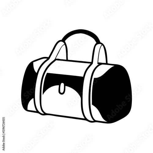 duffel bags icon, duffel bags silhouette vector illustration-simple silhouette illustration of duffel bags, perfect for duffel bags logos and icons