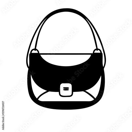 crossbody bags icon, crossbody bags silhouette vector illustration-simple silhouette illustration of crossbody bags, perfect for crossbody bags logos and icons