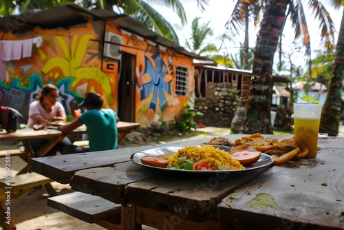 Relaxed Beachside Dining in a Tropical Paradise