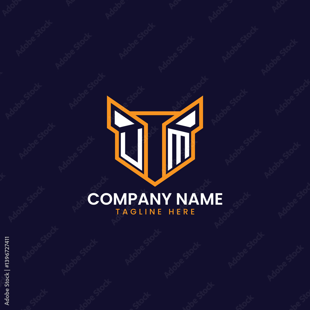 Fototapeta premium Tech-Inspired Geometric Logo Design