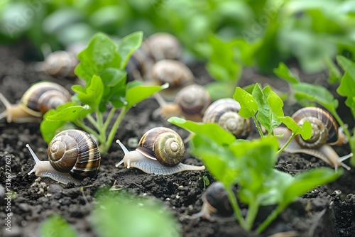 Garden Snails Infestation on Young Plants