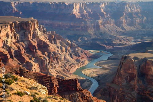 Majestic Grand Canyon Vista with Colorado River