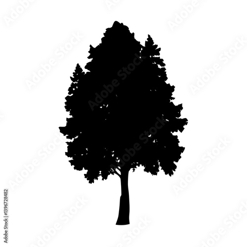 redwood tree icon, redwood tree silhouette vector illustration-simple silhouette illustration of redwood tree, perfect for redwood tree logos and icons