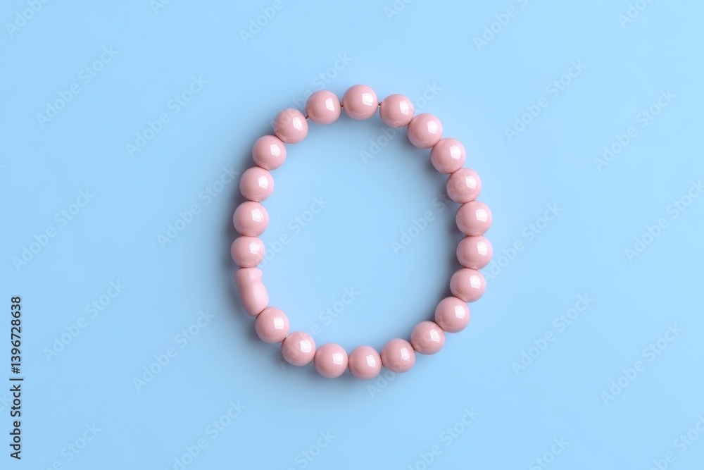 Obraz premium Pink beaded circle bracelet