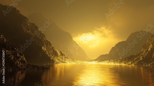 sunrise in the mountains