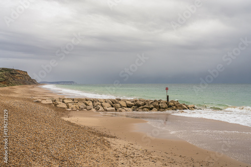 The beach in Hengistbury Head near Bournemouth, Dorset, England, UK