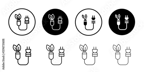 Biomass energy icon Logo symbol sign set