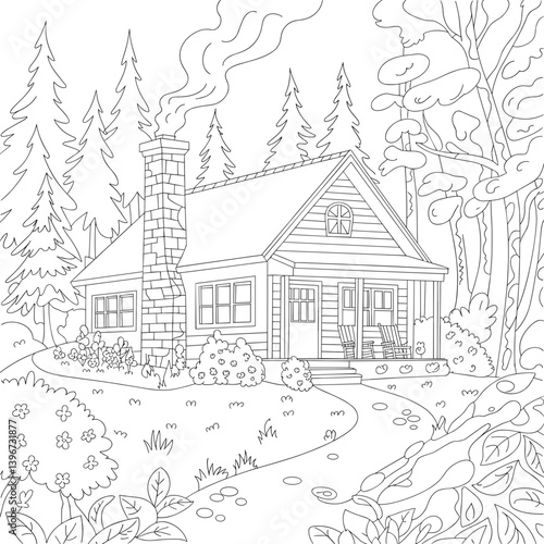 cute coloring book cover, cover, cute kids illustration, cartoon cover, cartoon illustration, kawaii coloring, easy and bold, kawaii cover, cozy, cozy cover, fuzzy, hygge, coloring pages, adult colori