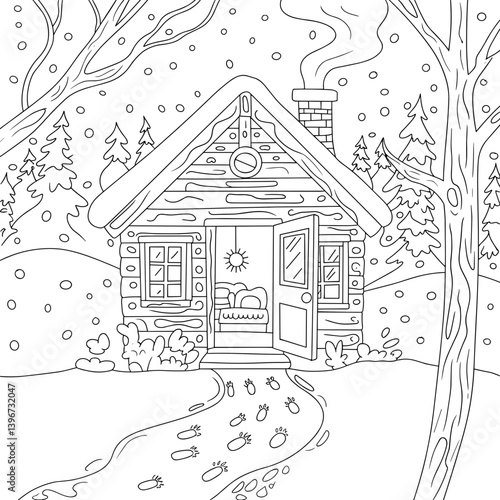 cute coloring book cover, cover, cute kids illustration, cartoon cover, cartoon illustration, kawaii coloring, easy and bold, kawaii cover, cozy, cozy cover, fuzzy, hygge, coloring pages, adult colori