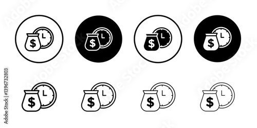 Deposit period icon Logo symbol sign set