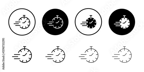 Fast time icon Logo symbol sign set