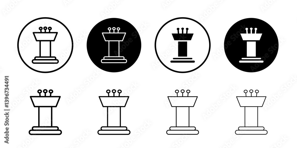 Lectern icon Logo symbol sign set Lectern icon Logo symbol sign set