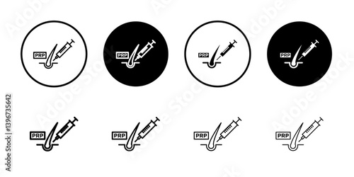 Platelet rich plasma icon Logo symbol sign set