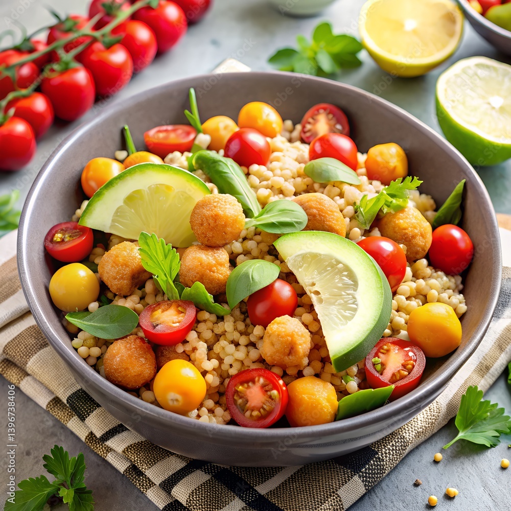 Fresh vegetable salad with red tomatoes, green lettuce, and white onion is a healthy vegetarian dish Fresh vegetable salad with red tomatoes, green lettuce, and white onion is a healthy vegetarian dish