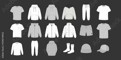 cloths mockup, vector mockup, digital, vector t shirts, vector shirts, silhouette clothing, shirt, clothes, fashion, vector, t-shirt, jacket, dress, illustration, set, wear, design, polo, coat, men, t