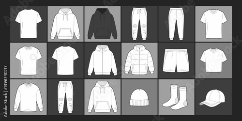 cloths mockup, vector mockup, digital, vector t shirts, vector shirts, silhouette clothing, shirt, clothes, fashion, vector, t-shirt, jacket, dress, illustration, set, wear, design, polo, coat, men, t