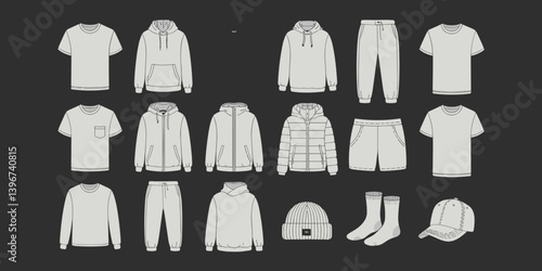 cloths mockup, vector mockup, digital, vector t shirts, vector shirts, silhouette clothing, shirt, clothes, fashion, vector, t-shirt, jacket, dress, illustration, set, wear, design, polo, coat, men, t