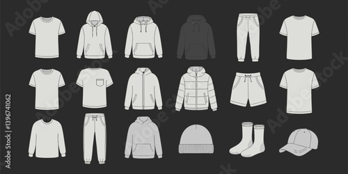 cloths mockup, vector mockup, digital, vector t shirts, vector shirts, silhouette clothing, shirt, clothes, fashion, vector, t-shirt, jacket, dress, illustration, set, wear, design, polo, coat, men, t