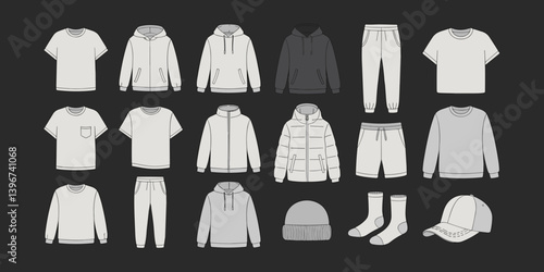 cloths mockup, vector mockup, digital, vector t shirts, vector shirts, silhouette clothing, shirt, clothes, fashion, vector, t-shirt, jacket, dress, illustration, set, wear, design, polo, coat, men, t