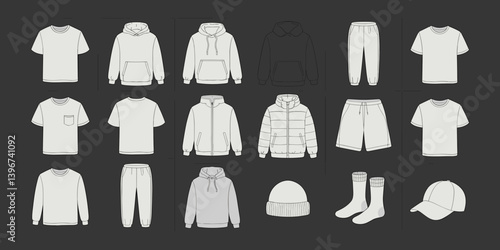 cloths mockup, vector mockup, digital, vector t shirts, vector shirts, silhouette clothing, shirt, clothes, fashion, vector, t-shirt, jacket, dress, illustration, set, wear, design, polo, coat, men, t