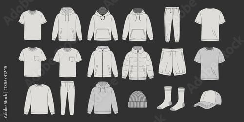 cloths mockup, vector mockup, digital, vector t shirts, vector shirts, silhouette clothing, shirt, clothes, fashion, vector, t-shirt, jacket, dress, illustration, set, wear, design, polo, coat, men, t