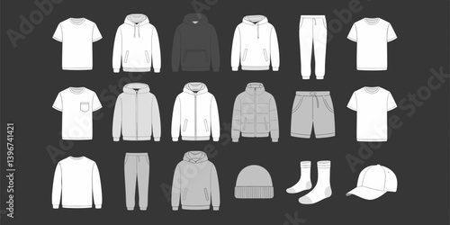 cloths mockup, vector mockup, digital, vector t shirts, vector shirts, silhouette clothing, shirt, clothes, fashion, vector, t-shirt, jacket, dress, illustration, set, wear, design, polo, coat, men, t