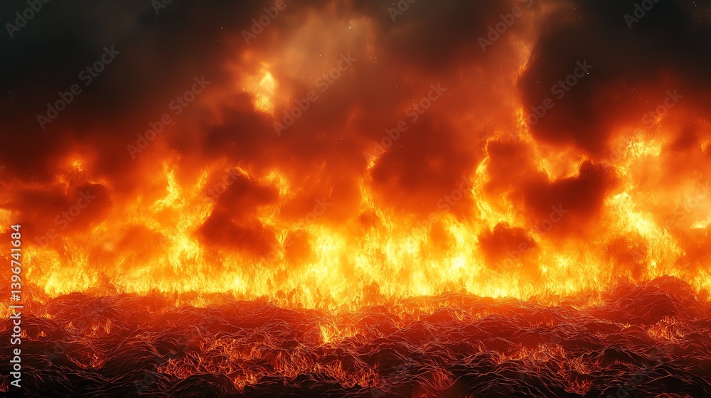 A dramatic portrayal of a blazing inferno, showcasing vibrant flames and intense heat. This vivid imagery captures the power of nature and the dangers of fire in the environment. A dramatic portrayal of a blazing inferno, showcasing vibrant flames and intense heat. This vivid imagery captures the power of nature and the dangers of fire in the environment.