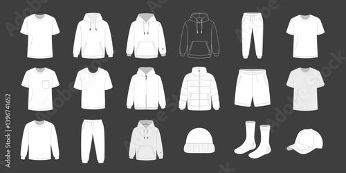 cloths mockup, vector mockup, digital, vector t shirts, vector shirts, silhouette clothing, shirt, clothes, fashion, vector, t-shirt, jacket, dress, illustration, set, wear, design, polo, coat, men, t