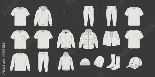 cloths mockup, vector mockup, digital, vector t shirts, vector shirts, silhouette clothing, shirt, clothes, fashion, vector, t-shirt, jacket, dress, illustration, set, wear, design, polo, coat, men, t