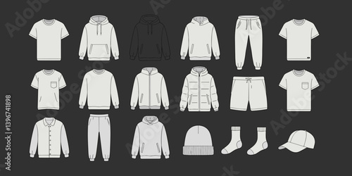 cloths mockup, vector mockup, digital, vector t shirts, vector shirts, silhouette clothing, shirt, clothes, fashion, vector, t-shirt, jacket, dress, illustration, set, wear, design, polo, coat, men, t
