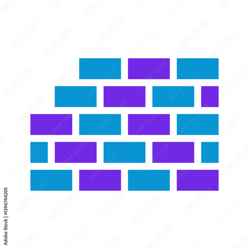 Geometric brickwork graphic featuring a modern blue and purple color scheme Geometric brickwork graphic featuring a modern blue and purple color scheme