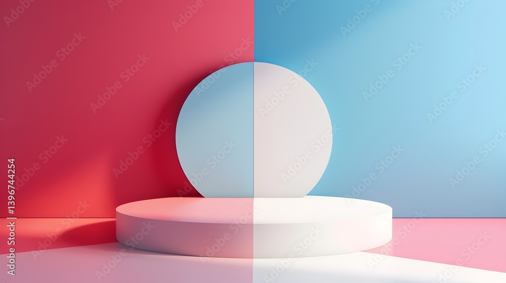 Minimalist Product Display Platform Pastel Pink and Blue Studio Background for Branding and Marketing Minimalist Product Display Platform Pastel Pink and Blue Studio Background for Branding and Marketing