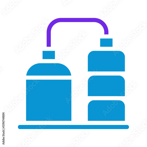 Abstract depiction of connected industrial processing, symbolizing manufacturing network