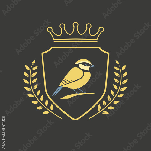​The goldcrest is Europe's smallest bird, measuring about 9 cm in length, with olive-green upperparts, buff-white underparts, and a distinctive head crest—orange with a yellow center in males, entirel